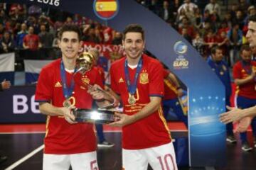 España, campeona de Europa. Bebé y Andresito.