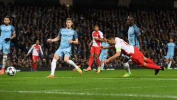 El delantero colombiano marcó el primer y el tercer gol del Mónaco en el partido ante el Manchester City, en Inglaterra, en la ida de los octavos de final de Champions League.