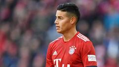 James Rodr&iacute;guez durante el partido entre Bayern M&uacute;nich y Hertha Berl&iacute;n por Bundesliga.