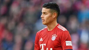 James Rodríguez durante el partido entre Bayern Múnich y Hertha Berlín por Bundesliga.