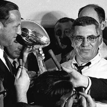 The Vince Lombardi Trophy with its namesake