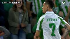 Una locura para poner el Villamarín patas arriba: escandaloso el golazo de Antony