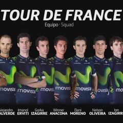 Quintana y Valverde lideran la lista de Movistar para el Tour