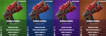 Todos los Subfusiles Primitivos de la Temporada 6 de Fortnite