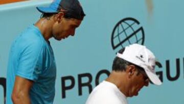 Nadal, con Toni, en Madrid.