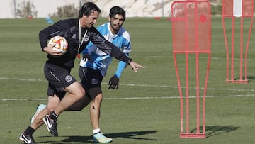 Emery y Banega, en el Sevilla.