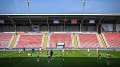 Entrenamiento de la selección sueca en el día de ayer.