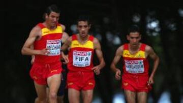 Los espa&ntilde;oles de origen africano Mechaal, Fifa y Lamdassen durante el Europeo de Cross, en el que la Selecci&oacute;n gan&oacute; el t&iacute;tulo con la mejor puntuaci&oacute;n de la historia. 