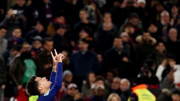 3-0. Coutinho celebró el tercer gol.