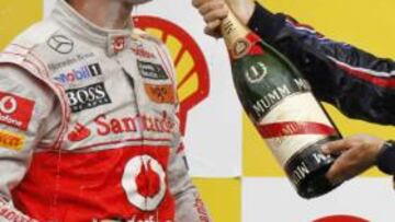 Button: "He tenido suerte con los neumáticos"