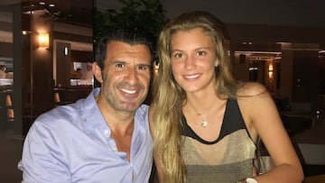 Luis Figo junto a su hija mayor.