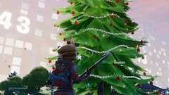Baila delante de árboles de Navidad distintos en Fortnite - Desafío de 14 días
