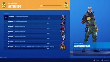 Fortnite Cap&iacute;tulo 2 - Temporada 1: desaf&iacute;os de Alter Ego