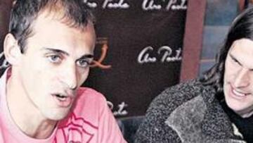 <b>VIEJOS AMIGOS. </b>Pernía y Leo Franco tienen una buena amistad. Ayer les juntó Onda Cero.