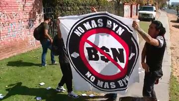 El duro c¨¢ntico de estos fan¨¢ticos albos en contra de ByN