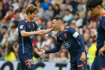 Swedberg y Aspas celebran el segundo gol del Celta.