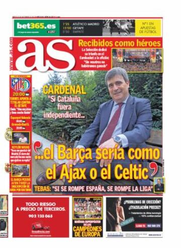 Las portadas de AS de septiembre