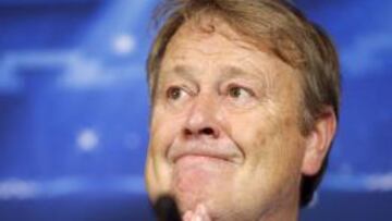 Hareide, en rueda de prensa.