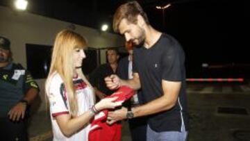 Llorente, a su llegada.