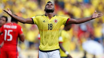 Miguel Ángel Borja, delantero colombiano.