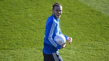 Bale, durante un entrenamiento del Real Madrid.