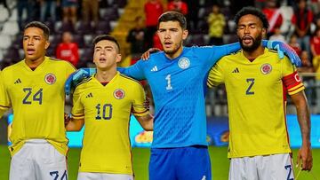 Daniel Ruiz en un partido de la Selección Colombia Sub 23.