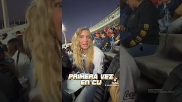 Polaca se hace viral por ir a apoyar a Pumas en C.U.