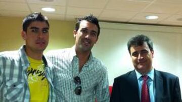 <b>REUNIÓN. </b>Nico García (taekwondo), Pirri (esgrima) y Cardenal.