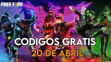Free Fire códigos gratis 20 de abril