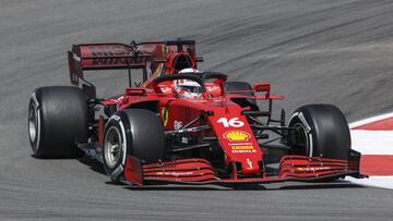 16 LECLERC Charles (mco), Scuderia Ferrari SF21, action during the Formula 1 Heineken Grande Pr&eacute;mio de Portugal 2021 from April 30 to May 2, 2021 on the Algarve International Circuit, in Portimao, Portugal - Photo DPPI
 AFP7 
 30/04/2021 ONLY FOR U