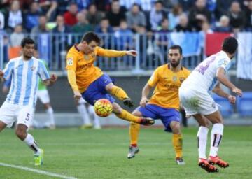 Jugada del gol de Messi que hace el 1-2 ante el Málaga.