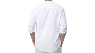 Olvida el calor en verano con esta camisa de lino con cuello mao