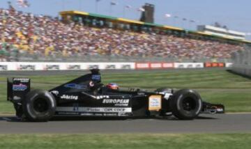 El español Fernando Alonso en su debut con Minardi-European en el Gran Premio de Australia.