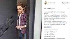 Sergio Ramos 'secuestra' la cuenta de Instagram del Madrid