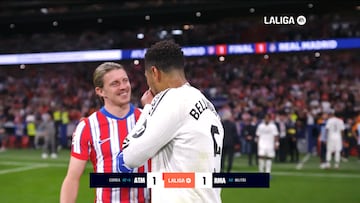 Los colchoneros igualaron 1-1 con un gol agónico de Correa en un partido lleno de tensión, polémica y la expulsión de Llorente en los minutos finales.