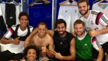 INSTANTÁNEA. Algunos jugadores se fotografiaron en el vestuario.