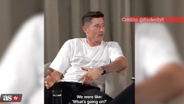 El delantero polaco recreó los gestos más icónicos del técnico español en un video que no para de viralizarse.