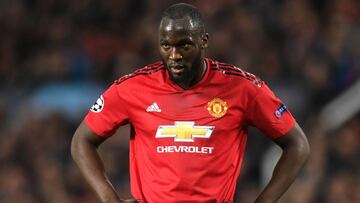 Romelu Lukaku, en el partido de ida de cuartos de final de la Champions contra el Barcelona.