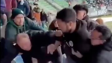 A Viana lo acusaron de agredir a un adulto mayor en Puerto Montt y así debió salir de la tribuna
