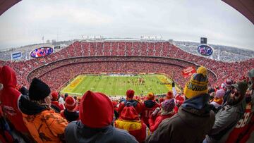 Imagen de archivo del Arrowhead Stadium durante un partido entre los Kansas City Chiefs y los Houston Texans.