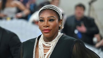 (FILES) US tennis player Serena Williams arrives for the 2023 Met Gala at the Metropolitan Museum of Art in New York on May 1, 2023. Serena Williams has given birth to her second daughter, her husband announced on August 22. 2023, adding that both were "happy & healthy" after the difficult birth of the tennis star's first child left her fighting for her life. (Photo by Angela WEISS / AFP)