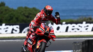 Bagnaia con la Ducati en Phillip Island.