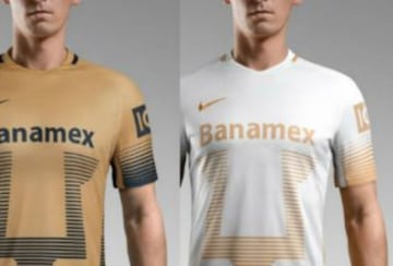 Pumas utilizará estas playeras para la Liga MX. Tienen una amarilla que levantó polémica.