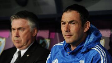 Ancelotti y Paul Clement, durante su primera etapa en el Real Madrid.