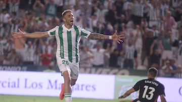 C?RDOBA 26/8/24
Antonio Casas celebra el primer gol al Burgos CF.