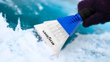 Rasqueta para quitar el hielo del parabrisas disponible en Amazon.