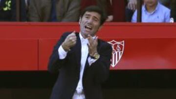 Marcelino García Toral durante el partido.