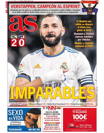 Las portadas de AS de diciembre