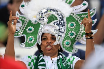 Aficionada de la selección de Nigeria.