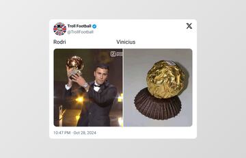 Los mejores memes del Balón de Oro 2024